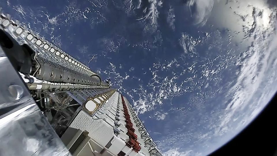 Starlink satellites ready to deploy.