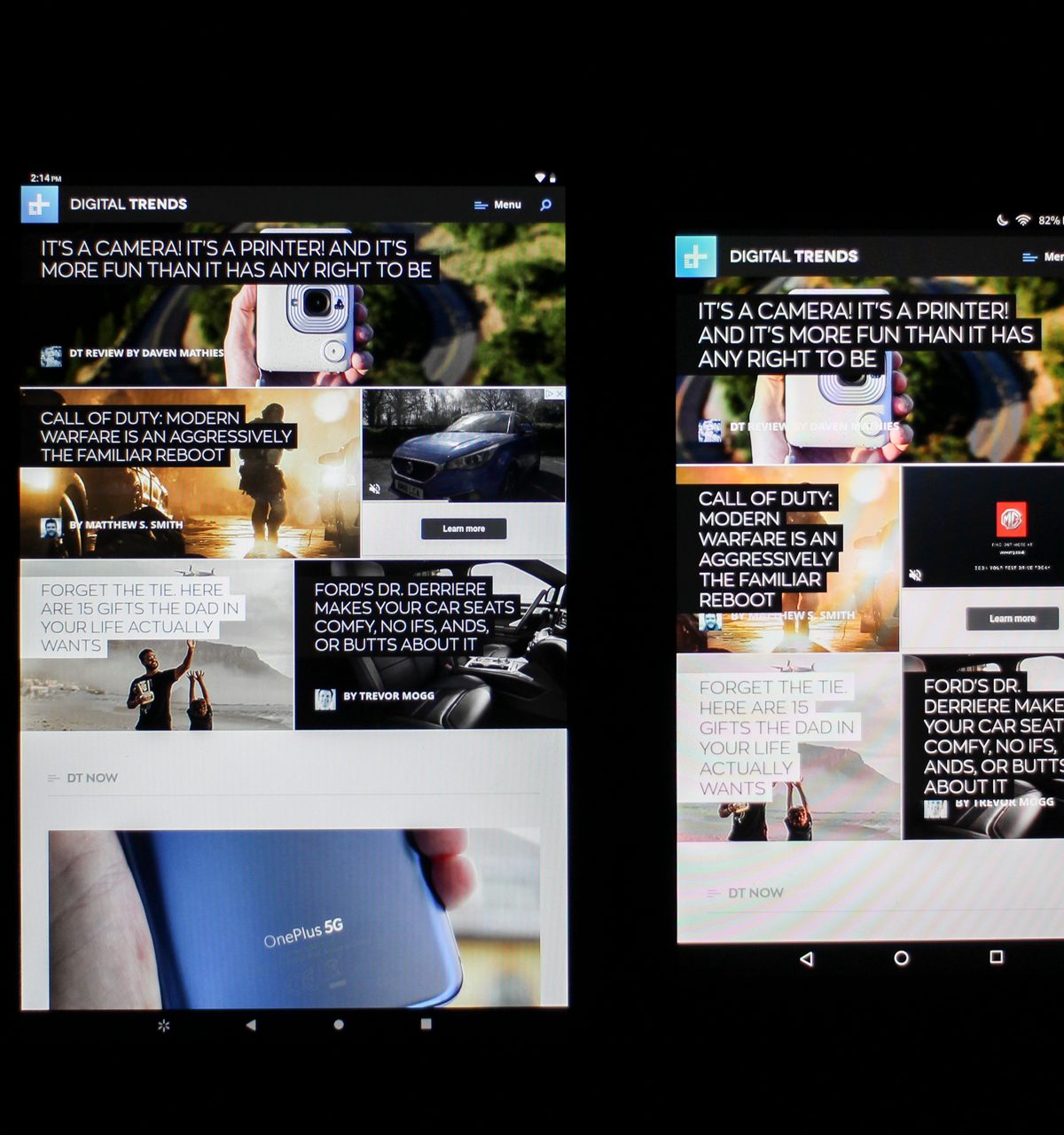 Walmart Onn vs Amazon Fire 7 screen brightness