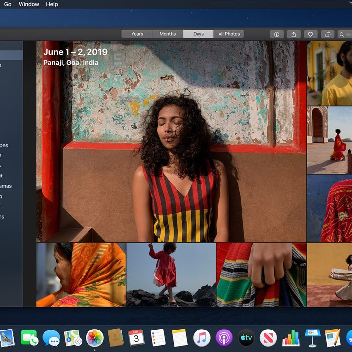 Photo of MacOS Catalina Photos screen