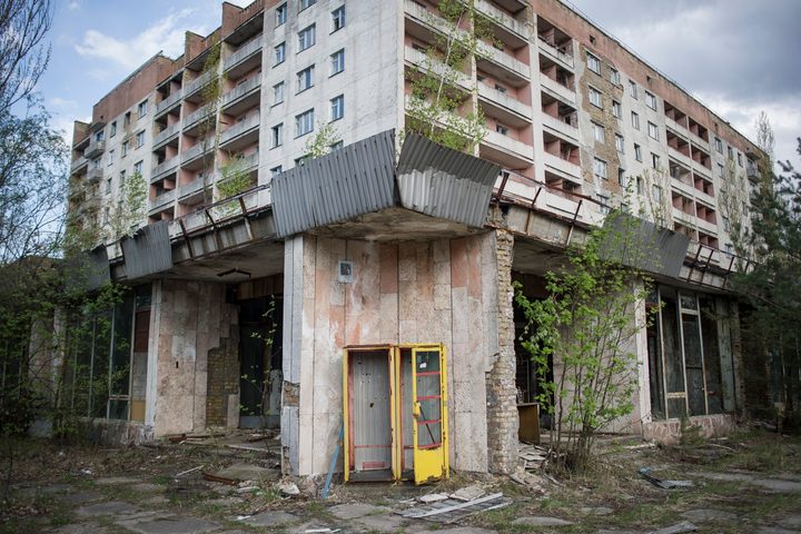 Broken down building in Chernobyl