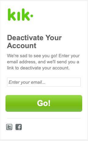 Temporary Kik deactivation
