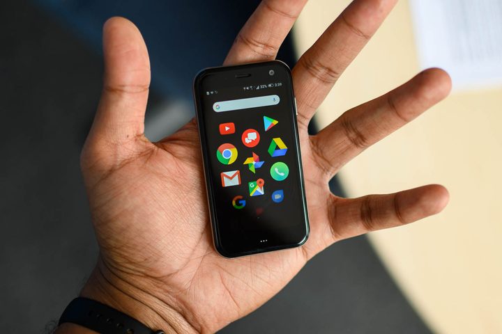 A Palm (2018) phone in someone's hand.