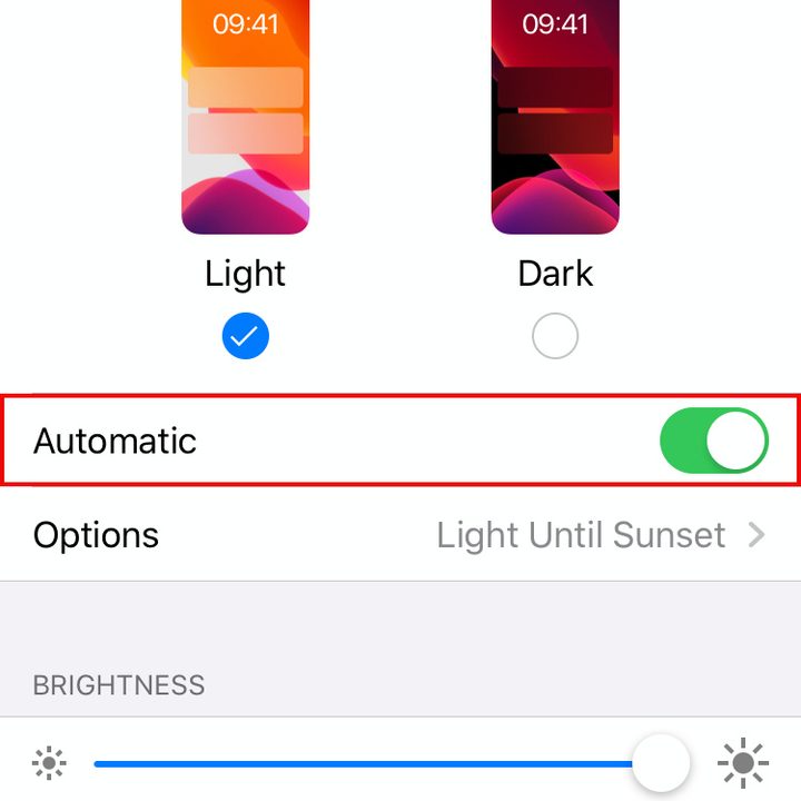 how to turn on dark mode in ios 13 use auto 1