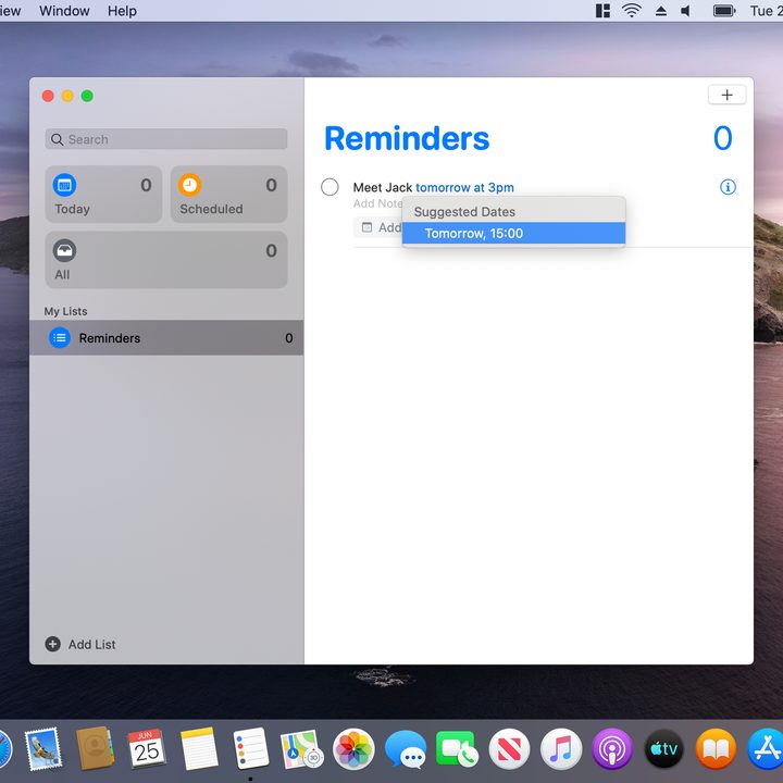 Reminders | MacOS Catalina Hands-on