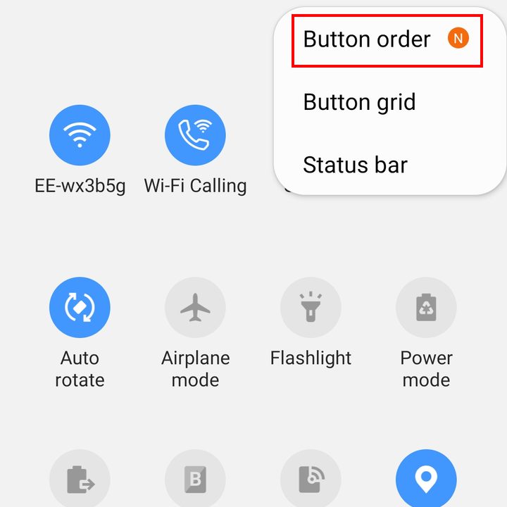 Galaxy S10 tips - quick settings