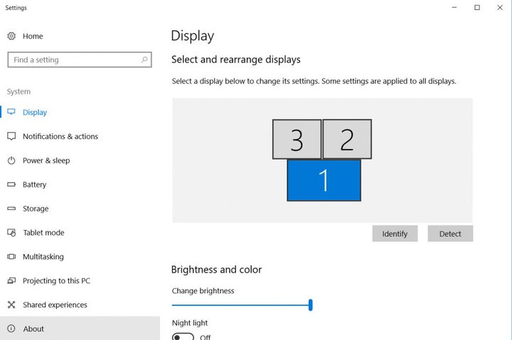 Select and rearrange displays