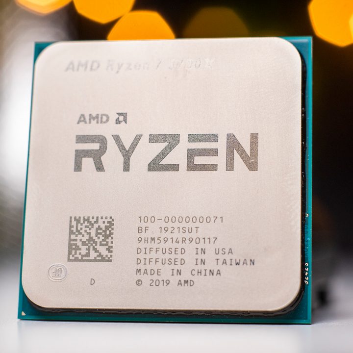 An AMD Ryzen 9 3900X on a table.