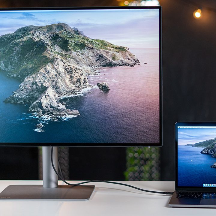 iMac connected to MacBook Pro.