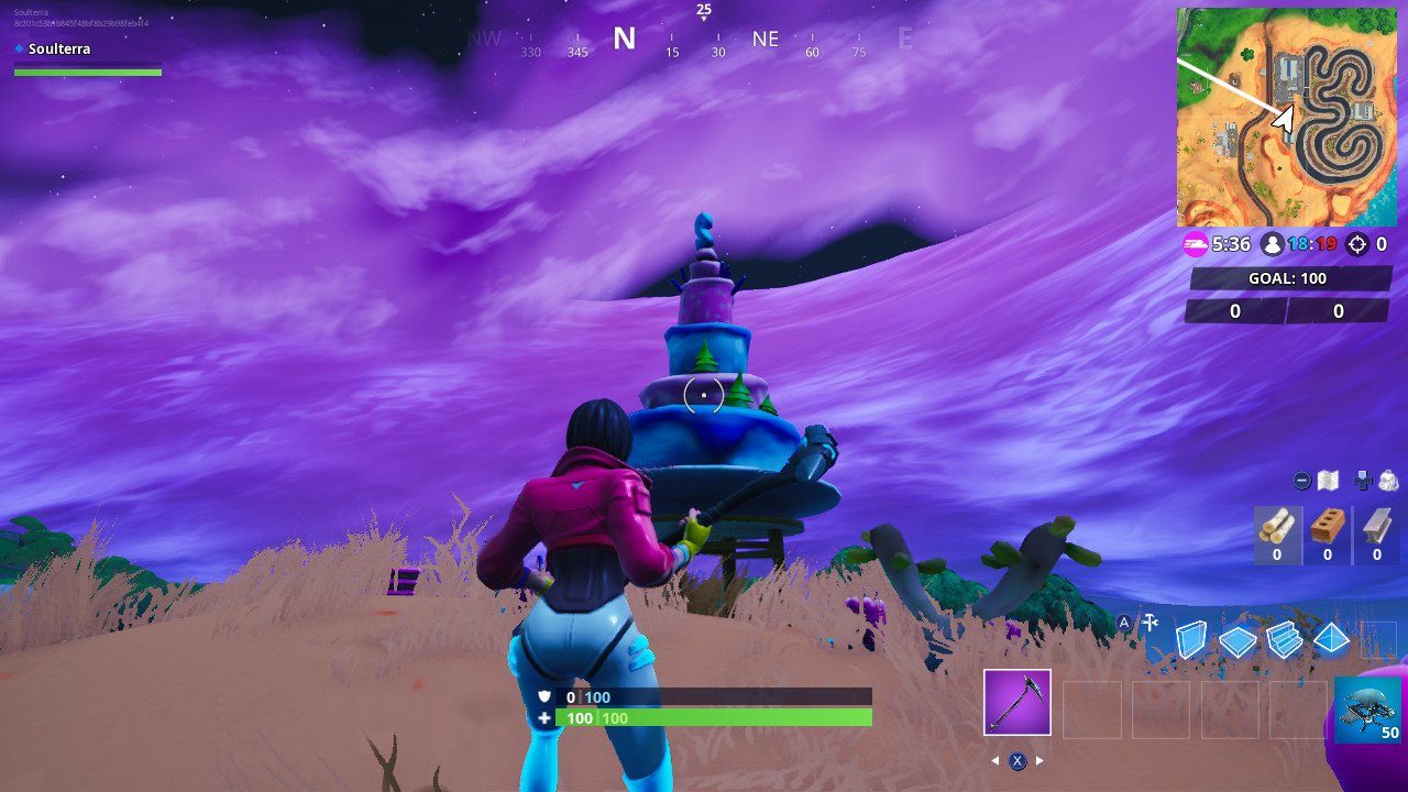 fortnite birthday cake locations
