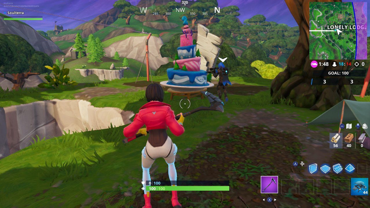 fortnite birthday cake locations