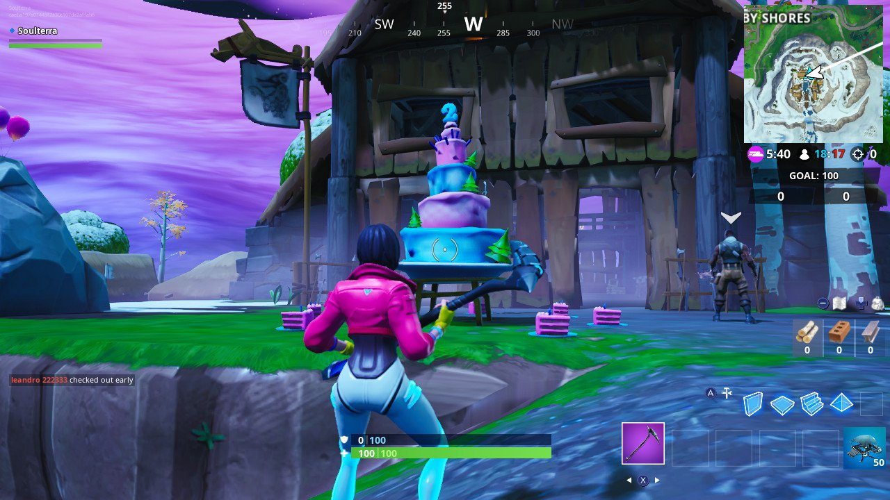 fortnite birthday cake locations
