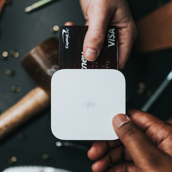 Capital one credit card use stock photo