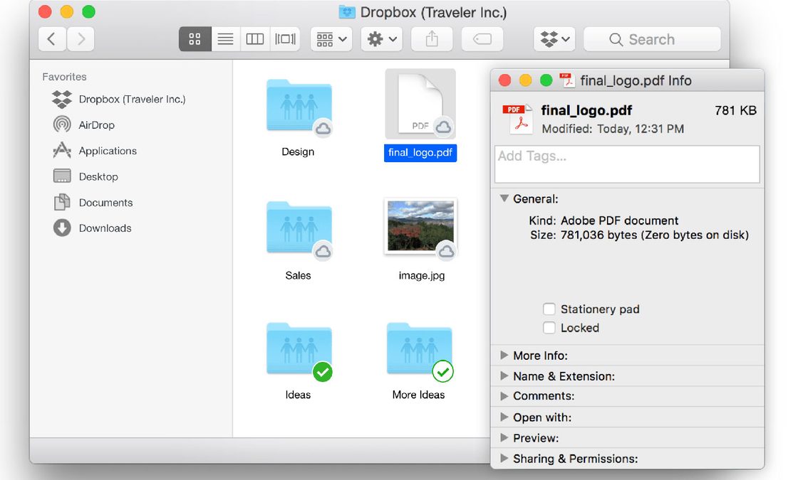 Dropbox Management Interface