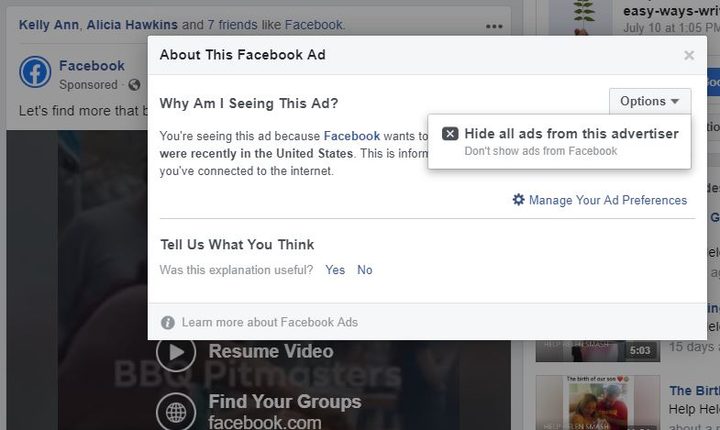 How to block Facebook ads