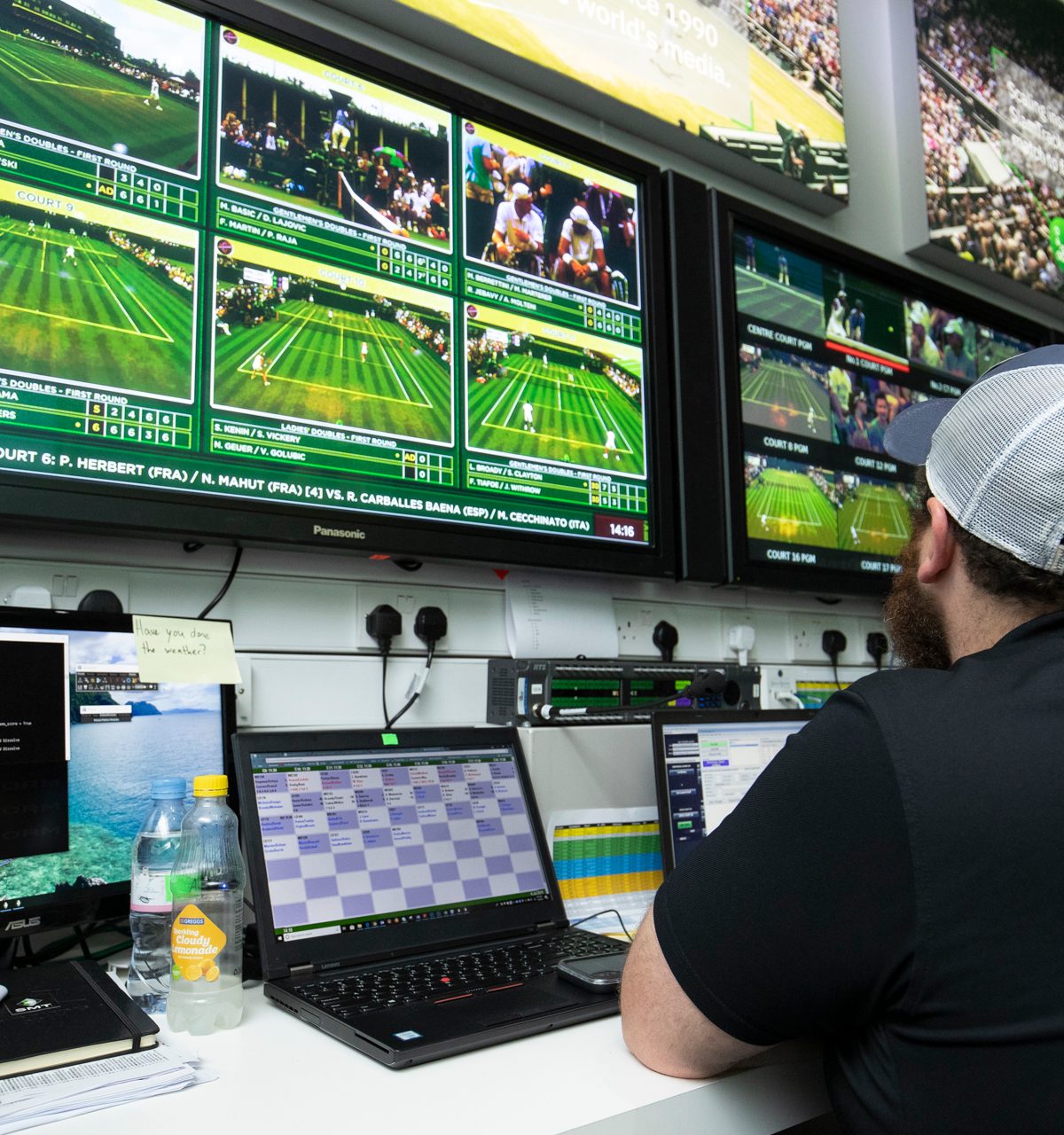 IBM staff working during The Championships 2018. Held at The All England Lawn Tennis Club, Wimbledon