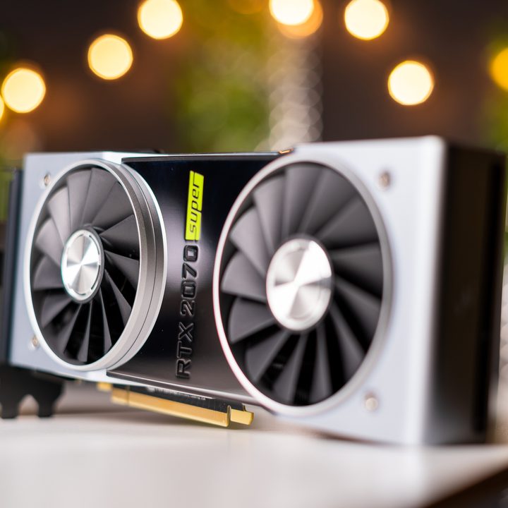 RTX 2070 Super sitting on a table.