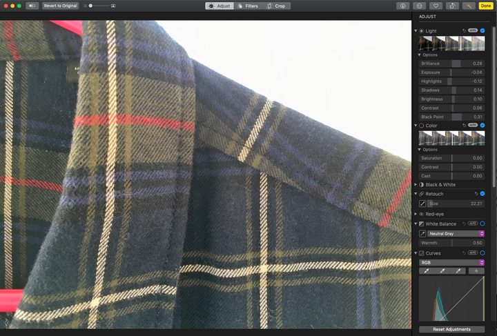 product shot editing