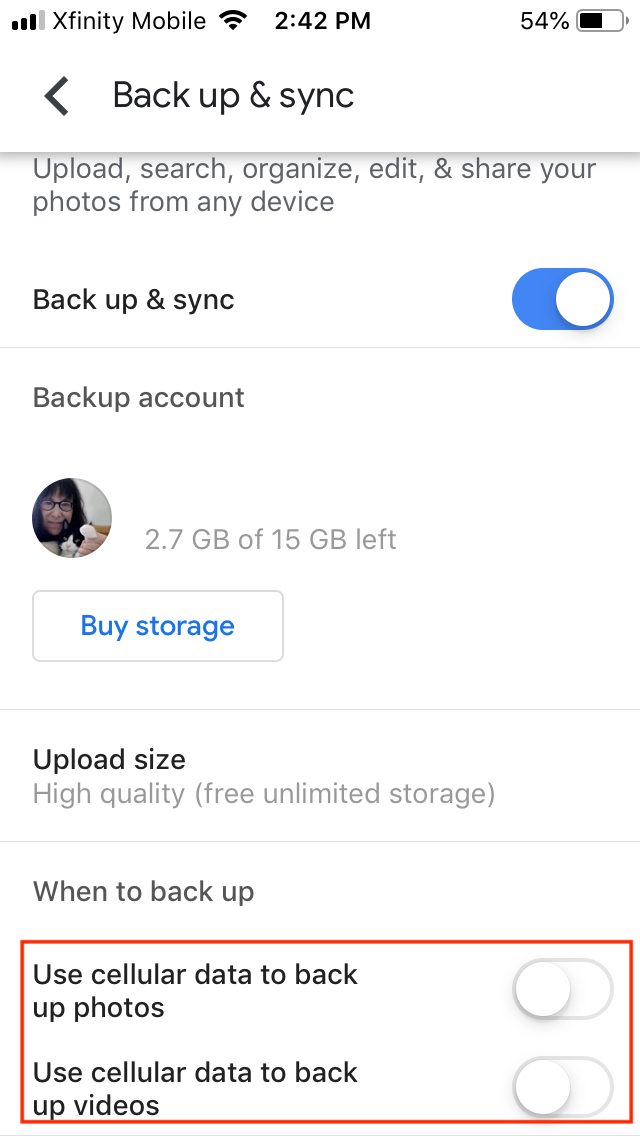 how to use google photos settings33