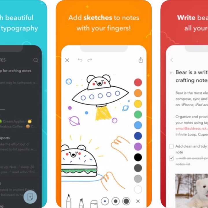 Bear note taker for iOS.