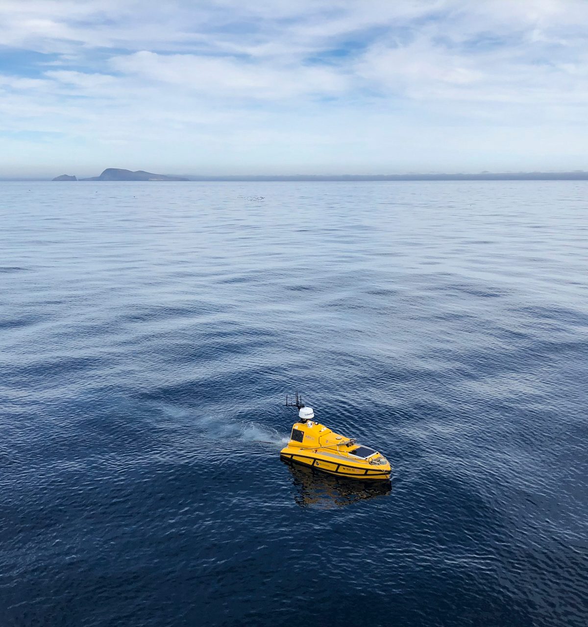 Bathymetric Explorer and Navigator (BEN) in the middle of the ocean