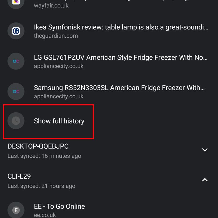 chrome tips android ios recent tabs 3