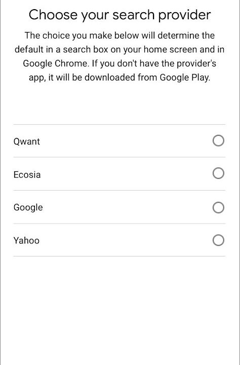 Google Search Engine Choice