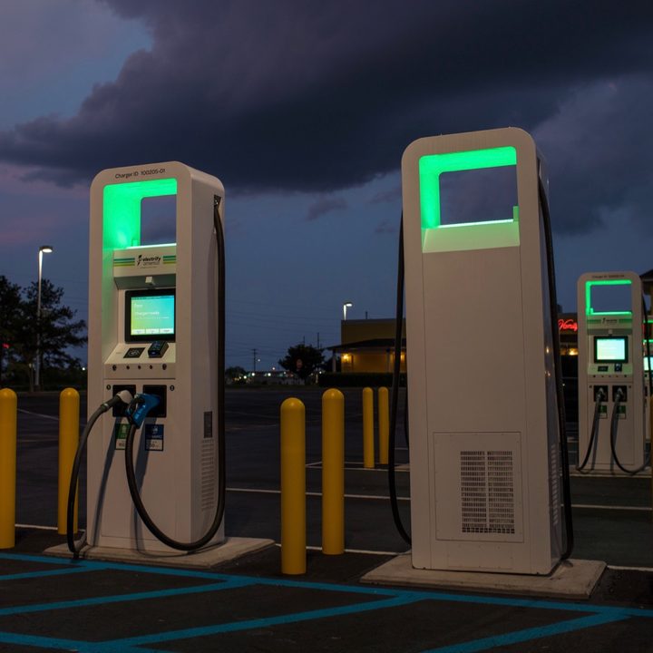 Two Electrify America Charging Stations.