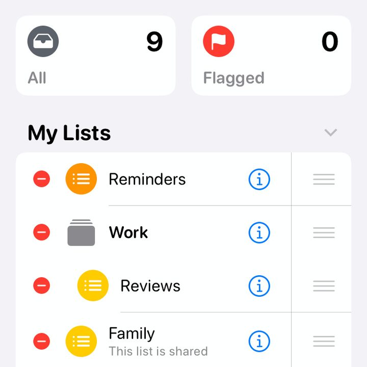 how to use reminders in ios 13 groups 1