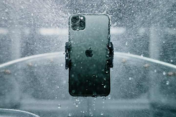 Apple iPhone 11 Pro and Pro Max hero shot soaked it water | Apple September 2019 Event Keynote