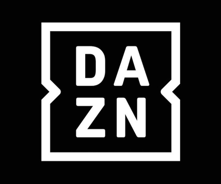 The DAZN logo on a black background.