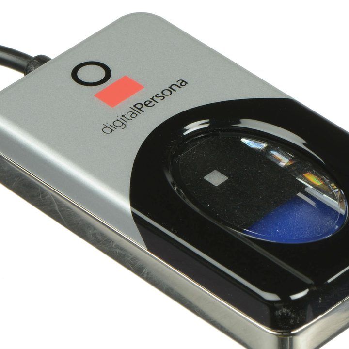 Close-up view of the DigitalPersona Reader.