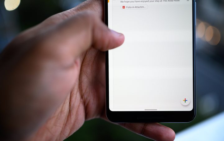 Android 10 menu peek