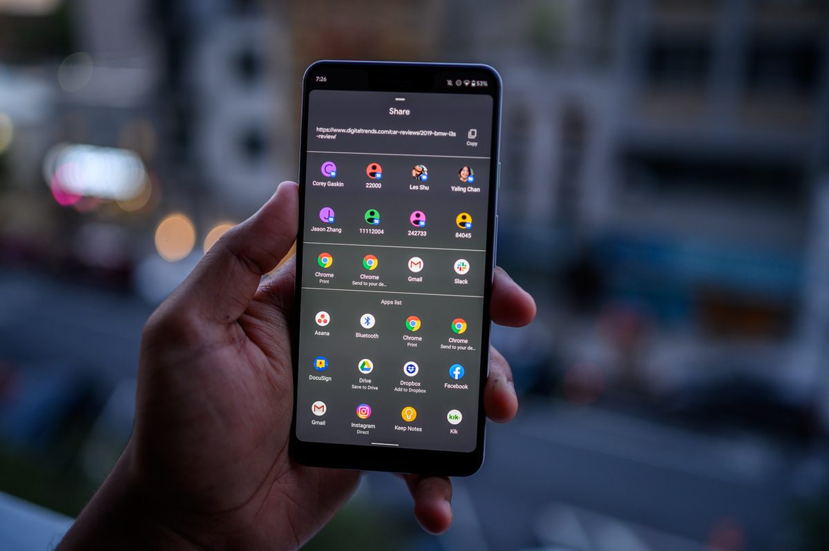 Android 10 Share Menu