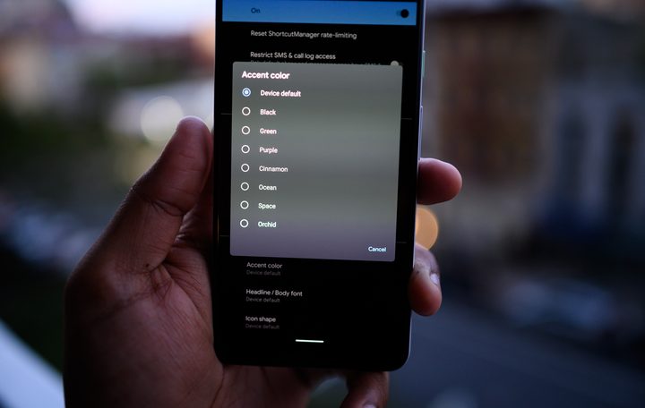 Android 10 Theme Picker