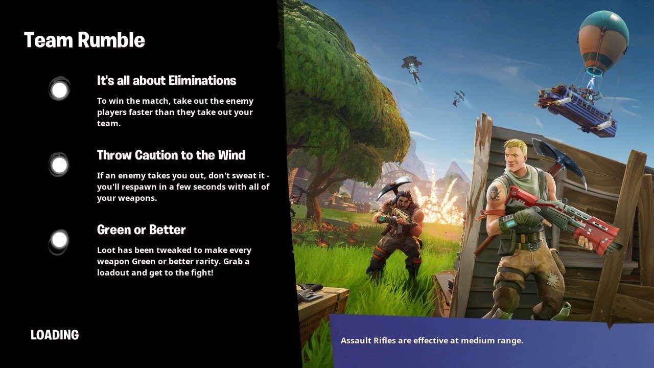 Fortnite Team Rumble mode