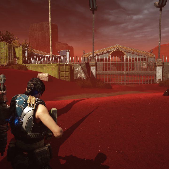 A red desert in Gears of War.