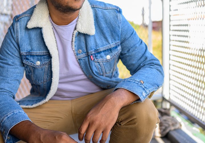 Google Jacquard Levis Jacket close up