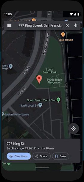 gmail google assistant maps dark mode