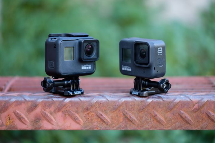 Two GoPro Hero8 Black cameras.