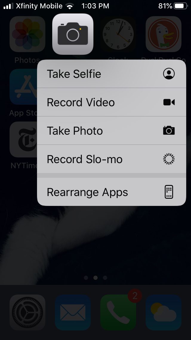how to disable 3d and haptic touch in ios 13