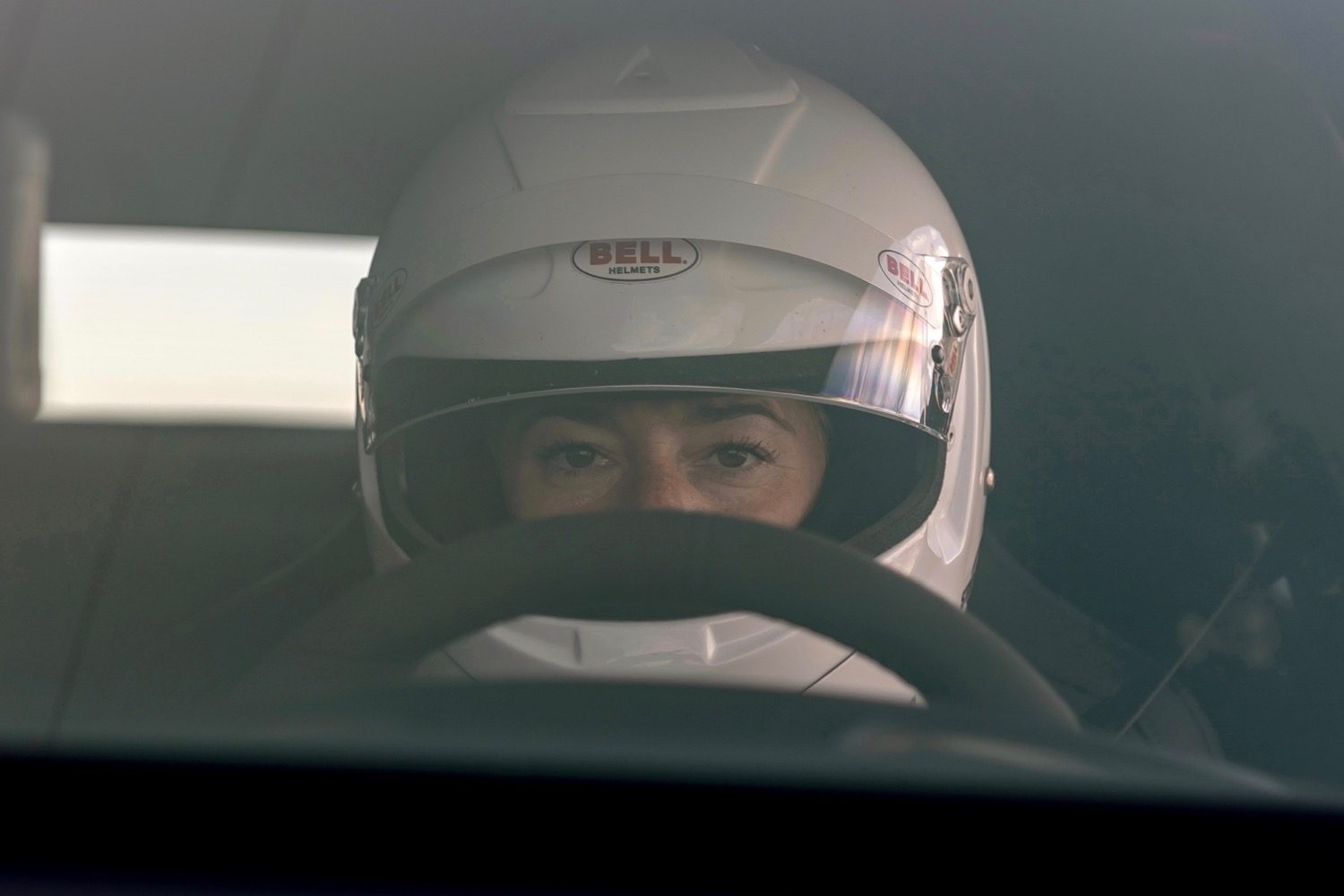 porsche taycan electric car acceleration test on aircraft carrier deck prototype