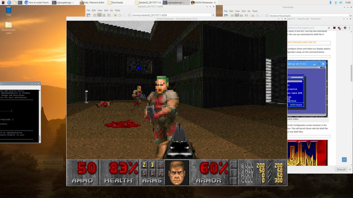 Doom running on the Pi 4