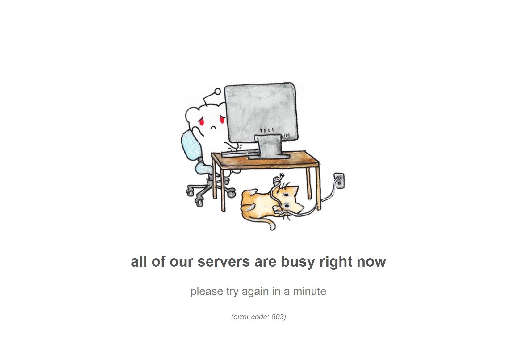 Reddit 503 Error Message