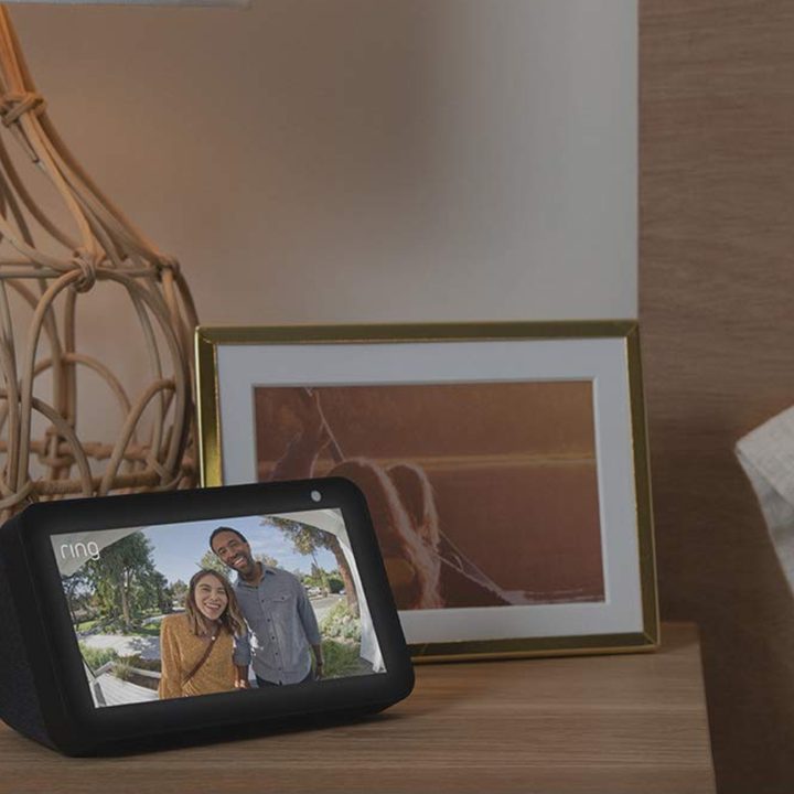 Video feed of Ring Video Doorbell on Amazon Echo Show smart display.