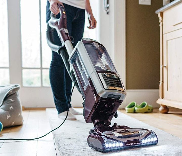 Shark Rotator vac in use.