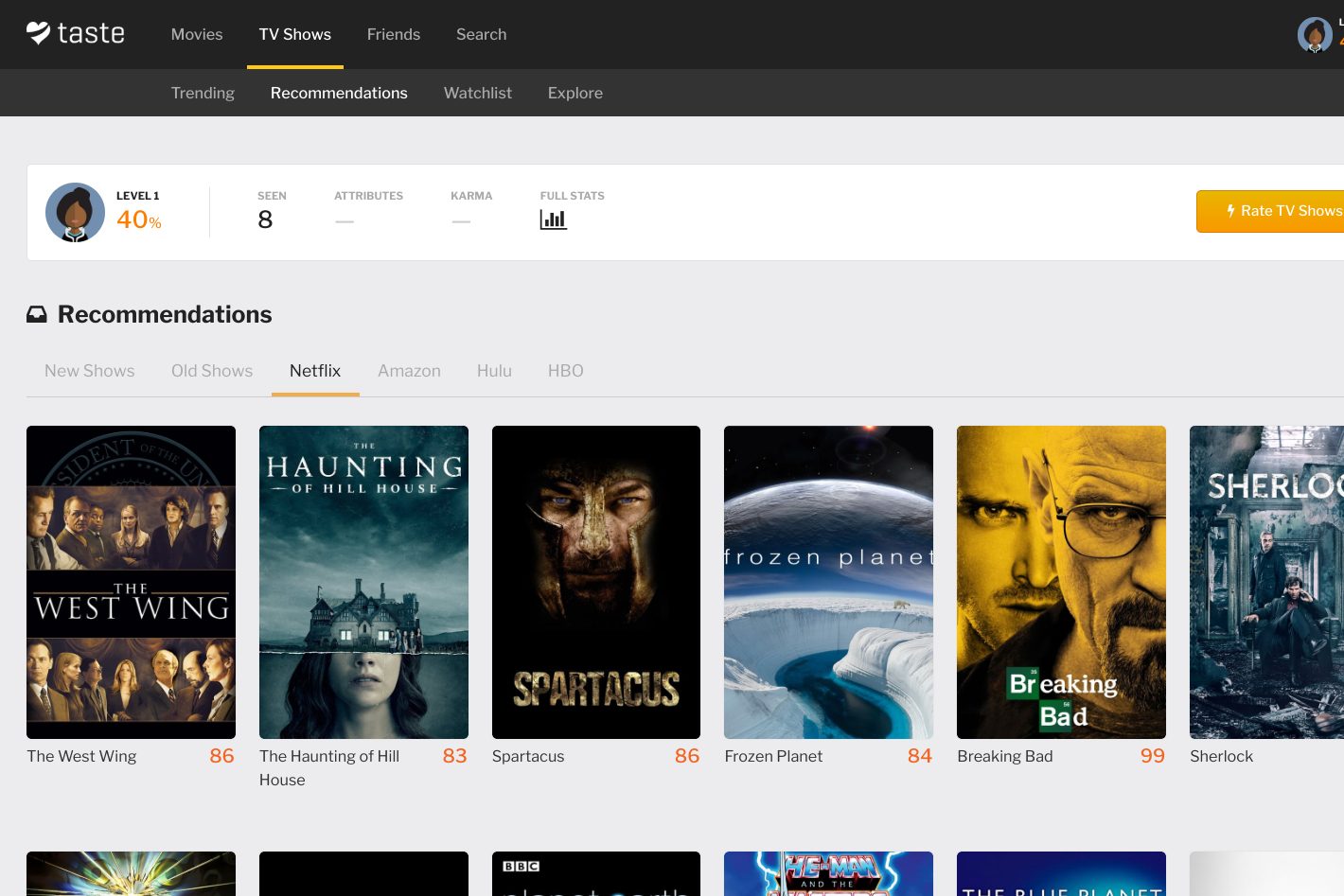 Taste AI Netflix recommendations