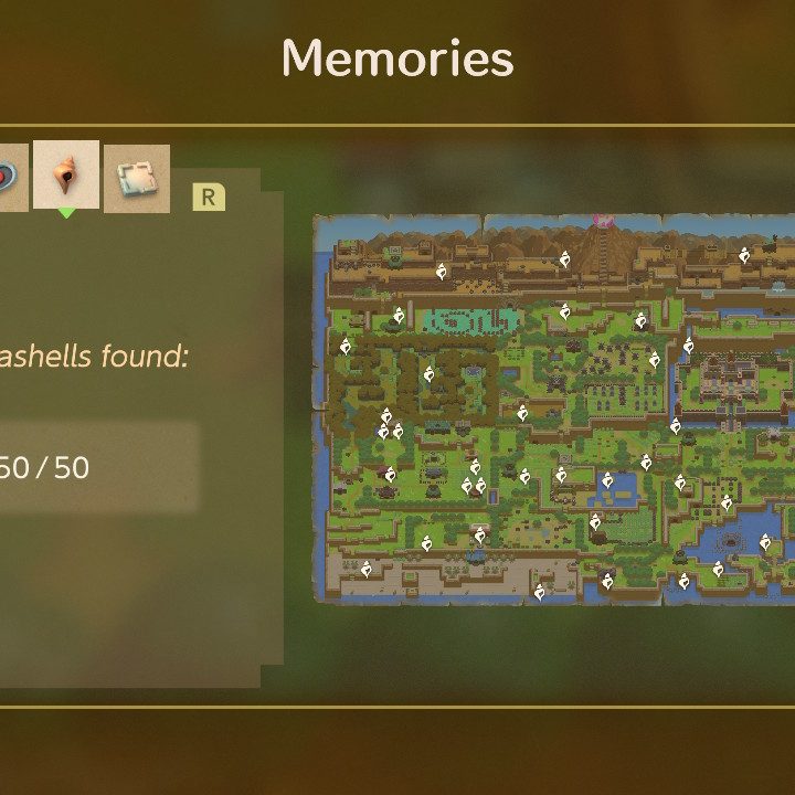 Link's Awakening Seashell Map