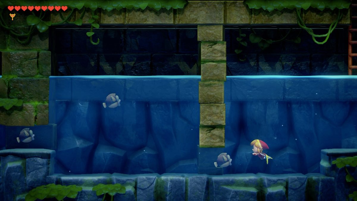 Swimming in dungeon | The Legend of Zelda: Link's Awakening review
