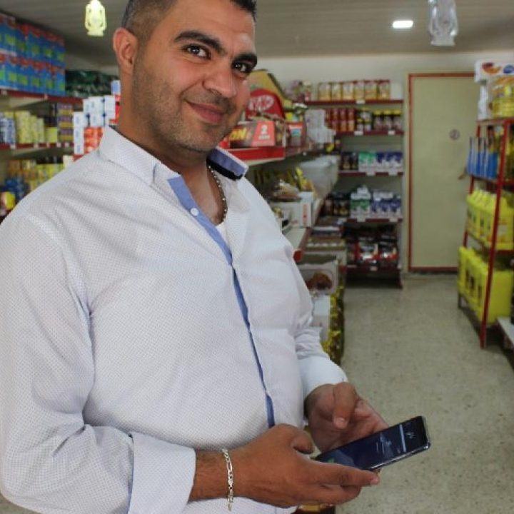 Omar, owner of Al-Hayek shop in Qabb Elias in Lebanon uses Dalili