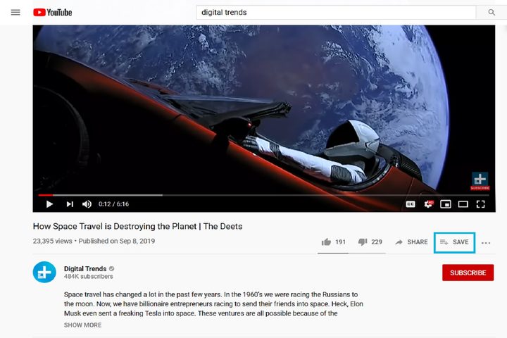 youtube playlist step 3 screenshot